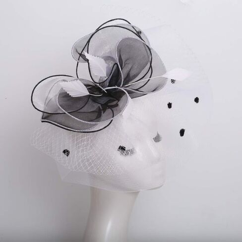Go Mai Women Kentucky Derby Hat Organza Hats Two Wear Ways,Hat Flower Can Be Used As a Headwear in Kuwait