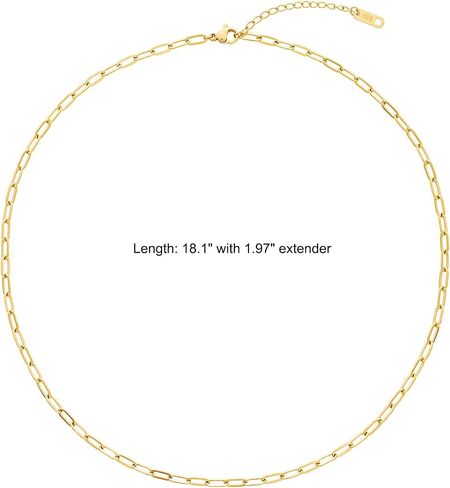 BaubleStar Link Layered Necklace Gold Layering Paperclip Chain Choker for Women in Kuwait