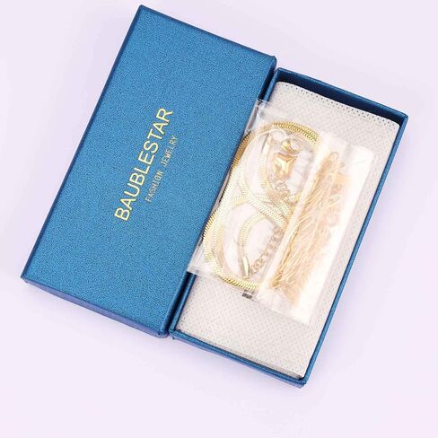 BaubleStar Link Layered Necklace Gold Layering Paperclip Chain Choker for Women in Kuwait