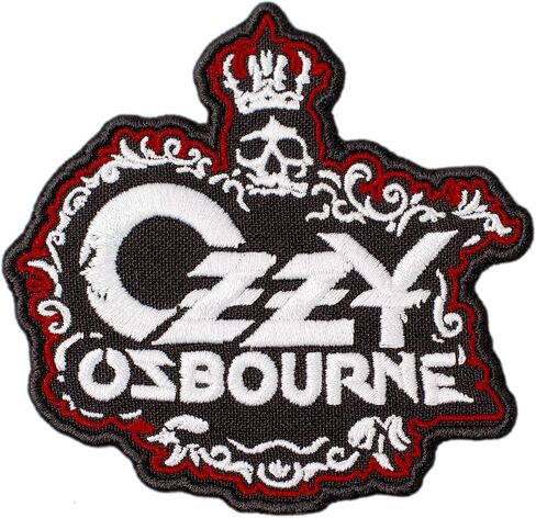رقعة Ozzy Osbourne، أصفر أحمر، هارد روك، شريط معدني ثقيل/مطرز/كي (3.5 بوصة × 2.3 بوصة) in Kuwait