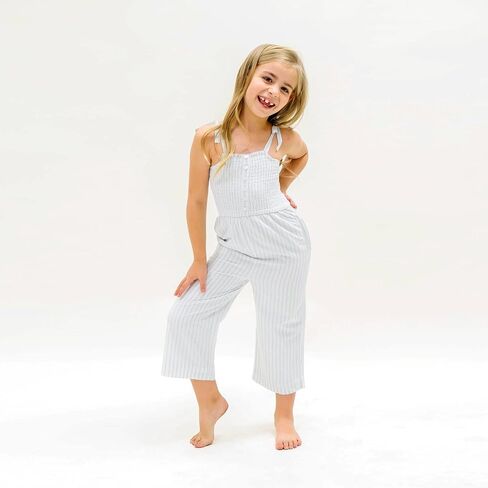Hope & Henry Girls' Bow Front Wide Leg Jumpsuit in Saudi Arabia