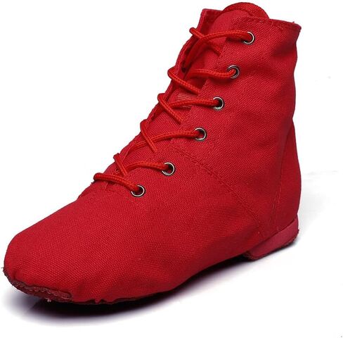 MSMAX Womens Jazz Dance Boots Lace Up High Top Character Shoes for Women - Split Sole Ankle Boots for Jazz, Theater, Stage Performance & Costume in Saudi Arabia