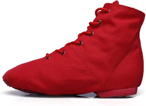 MSMAX Womens Jazz Dance Boots Lace Up High Top Character Shoes for Women - Split Sole Ankle Boots for Jazz, Theater, Stage Performance & Costume in Saudi Arabia