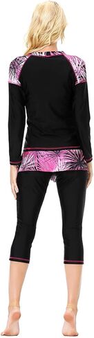 Women Burkini Swimsuits Modest Muslim Swimwear Islamic Long Sleeve Full Cover Hijab Top Skirted Swim Capris ​Pants Set in Saudi Arabia