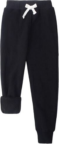 Spring&Gege Boys' Fleece Active Jogger Sweatpants Thick Sports Pants with Pockets in Kuwait