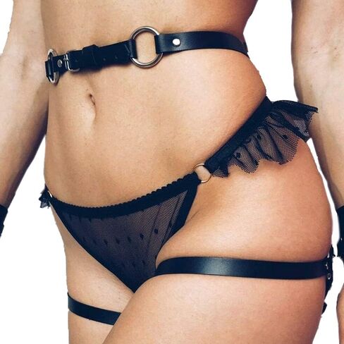 CHIRCOLS الشرير الخصر سلسلة الساق الفخذ الرباط بيكيني للشاطئ موضة الجسم حزام أحزمة قابلة للتعديل مع دائرة القوطية للحزب in Kuwait