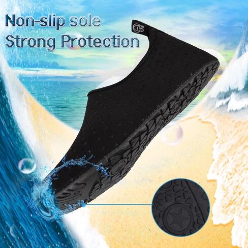 YALOX Water Shoes Women's Men's Outdoor Beach Swimming Aqua Socks Quick-Dry Barefoot Shoes Surfing Yoga Pool Exercise in Saudi Arabia