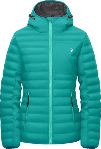 Little Donkey Andy Women's Warm Waterproof Puffer Jacket Hooded Windproof Winter Coat with Recycled Insulation in Kuwait