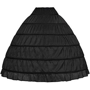 Full A-line 6 Hoop Floor-Length Bridal Dress Gown Slip Petticoat Women Long Crinoline Petticoat Ball Gown