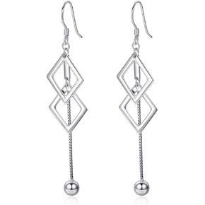 أقراط هندسية متدلية من الفضة الإسترلينية 925 للنساء, ان ايه, ان ايه in Kuwait