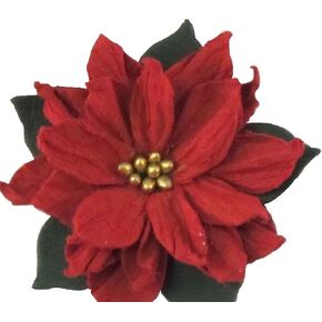 تصميمات بواسطة DH Paper Red Poinsettia Holiday Christmas دبوس برونزي in Kuwait