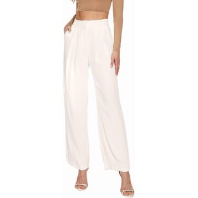 سراويل FUNYYZO واسعة الساق للمكتب للعمل والعمل كاجوال عالية الخصر in Kuwait