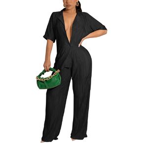 Halfword Women's 2 Piece Casual Outfits Long Sleeve Button Down Shirt High Waist Long Pants Loungewear Streetwear Suits
