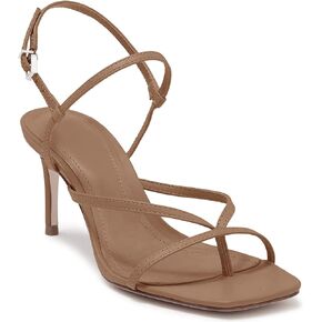 PiePieBuy صندل نسائي ذو كعب مربع وكعب سميك وكعب متقاطع وكعب مدبب وكعب مدبب وحذاء لحفلات الزفاف، لون القهوة، 9 in Kuwait