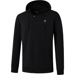 سترة VEBOON بغطاء للرأس للرجال من Athleisure سترة خريف سادة ناعمة بأكمام طويلة مع جيب in Kuwait