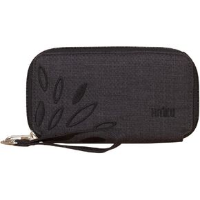HAIKU Intrepid Small and Slim Women's Wristlet Wallet, Clutch Purse, Zip Around RFID-Blocking Credit Card holder, and ID Holder, Cherry Blossom