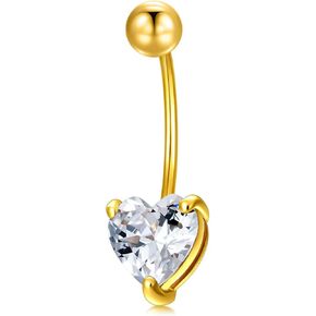 MRENITE الصلبة 14K الذهب البطن زر خواتم للنساء 14G 16G واضح تشيكوسلوفاكيا / أوبال السرة خواتم الذهب استرخى زر البطن ثقب المجوهرات هدية للنساء in Kuwait