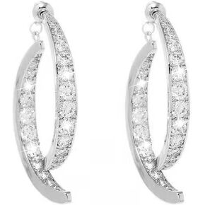 Ymimanchil Cross Curved Earrings Zircon Curved Ear Cuffs Earrings Curved Stick Front Back Linear Drop Earrings for Women