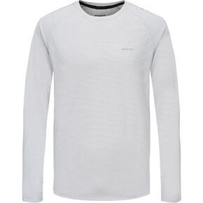 GRAMVAL Running Shirts for Men Crew Neck Raglan Long Sleeve Quick Dry Gym Athletic Active T Shirt Moisture Wicking