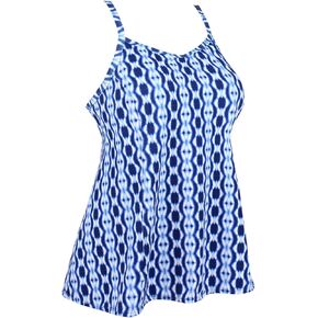 JINXUEER Women's Plus Size Flowy Swimsuit Crossback Tankini Top Modest Swimwear
