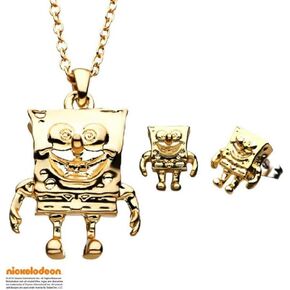 Nickelodeon SpongeBob Pendant & Earrings Set in Saudi Arabia