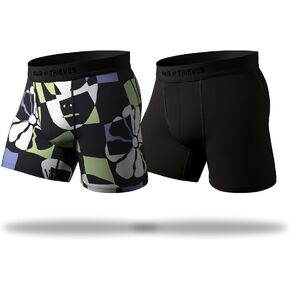 Pair of Thieves Men's Hustle Boxer Briefs - 2 Pack Performance Athletic Underwear for Men