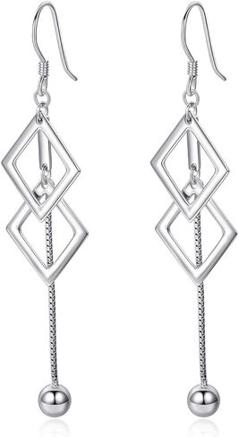 أقراط هندسية متدلية من الفضة الإسترلينية 925 للنساء, ان ايه, ان ايه in Kuwait