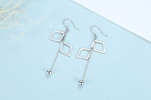 أقراط هندسية متدلية من الفضة الإسترلينية 925 للنساء, ان ايه, ان ايه in Kuwait