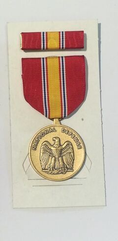 US Military National Defense Service Medal Set with Ribbon NSN 8455-00-281-3214 in Saudi Arabia