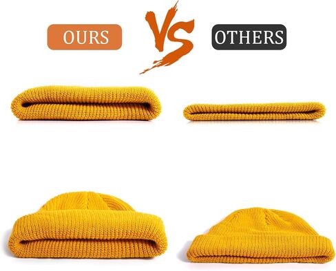 Suhine 50 Pcs Winter Fisherman Beanie Trawler Short Knit Beanie Watch Hat Warm Wool Soft Roll up Edge Skullcap for Men Women Multicolor in Saudi Arabia