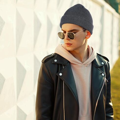 Suhine 50 Pcs Winter Fisherman Beanie Trawler Short Knit Beanie Watch Hat Warm Wool Soft Roll up Edge Skullcap for Men Women Multicolor in Saudi Arabia