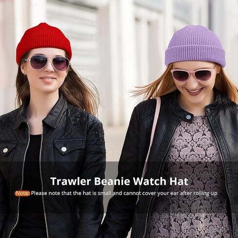 Suhine 50 Pcs Winter Fisherman Beanie Trawler Short Knit Beanie Watch Hat Warm Wool Soft Roll up Edge Skullcap for Men Women Multicolor in Saudi Arabia