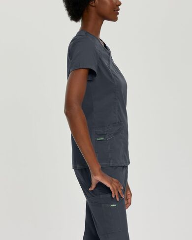 Landau Proflex Tailored Fit Stretch 3-Pocket Mock Wrap Scrub Top for Women 4161 in Saudi Arabia