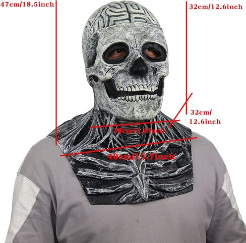 قناع كريبي قناع واقعي للرعب قناع قناع الزومبي قناع قناع قناع القاتل قناع الهالوين التنكرية in Kuwait
