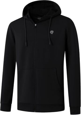 سترة VEBOON بغطاء للرأس للرجال من Athleisure سترة خريف سادة ناعمة بأكمام طويلة مع جيب in Kuwait