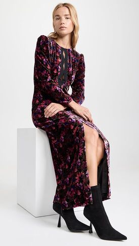 فستان Jinx-C المخملي للنساء من سالوني in Kuwait