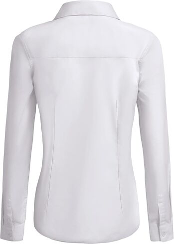 CUNLIN Womens Cotton Button Down Shirts for Women Fitted Long Sleeve Formal Dress Shirt Work Blouses Tops in Kuwait