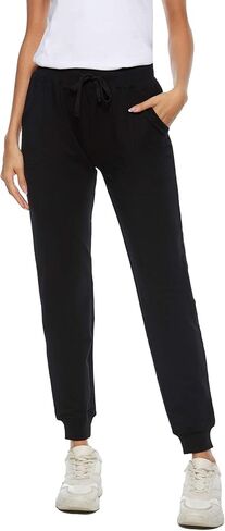 AvaCostume Women's Cotton Stretch Active Jersey Jogger Pants with Pockets in Kuwait