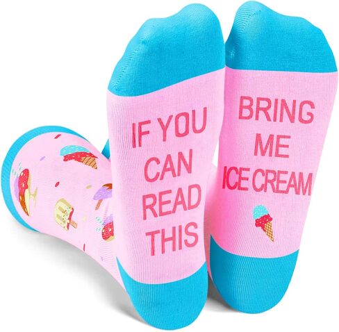 جوارب sockfun المرحة المخللة على شكل دونات الفشار والآيس كريم للنساء والفتيات المراهقات، هدايا مبتكرة على شكل دونات مخلل، إذا كنت تستطيع قراءة هذا in Kuwait