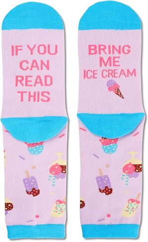 جوارب sockfun المرحة المخللة على شكل دونات الفشار والآيس كريم للنساء والفتيات المراهقات، هدايا مبتكرة على شكل دونات مخلل، إذا كنت تستطيع قراءة هذا in Kuwait