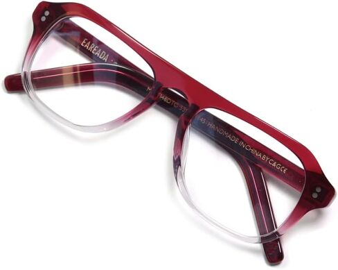 نظارات EAREADA الرجالية الكلاسيكية Aviator Eyeglasses Kingsmen MPO848DTO بإطارات من الأسيتات وعدسات شفافة... in Kuwait