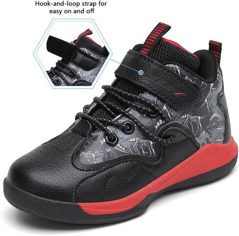 GEERX Dino Kids Boys Basketball Shoes Non Slip High Top Ankle Protection Sport Athletic Boy Sneakers in Kuwait