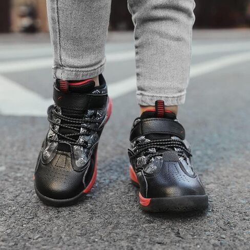 GEERX Dino Kids Boys Basketball Shoes Non Slip High Top Ankle Protection Sport Athletic Boy Sneakers in Kuwait