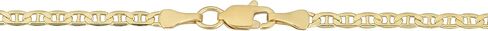 Kooljewelry 18k Yellow Gold 2.4 mm Semi Solid Mariner Link Bracelet (7.5 inch) in Saudi Arabia