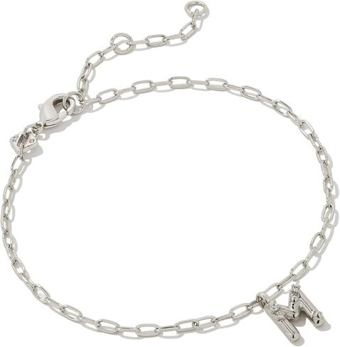 كيندرا سكوت كريستال رسالة سلسلة حساسة سوار فضي أبيض تشيكوسلوفاكيا M مقاس واحد in Kuwait