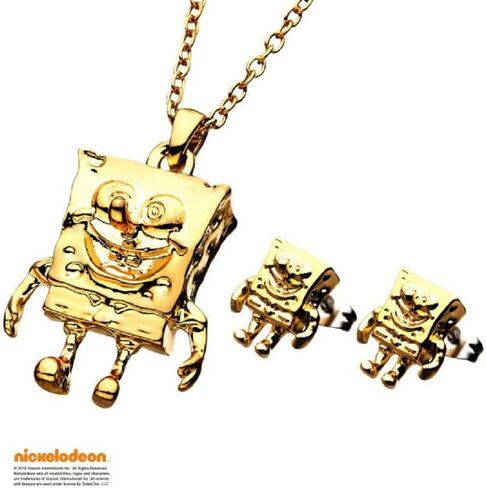 Nickelodeon SpongeBob Pendant & Earrings Set in Saudi Arabia