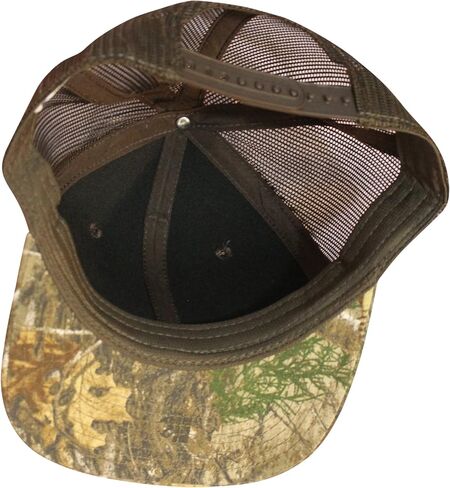 Realtree Camo Camouflage Mesh Flat Bill Hunting Trucker Cap Snapback Mid-High Profile Sweatband 6 Panel Mostly Brown Camouflage Cap Hat NWT in Kuwait