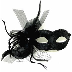 STORM BUY ] Lady/Women/Girls Costume Mask Feather Masquerade Mask Halloween Mardi Gras Cosplay Party in Saudi Arabia