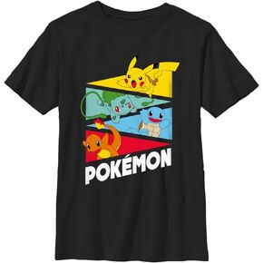 Pokemon Kids Starter Pendents Boys Short Sleeve Tee Shirt