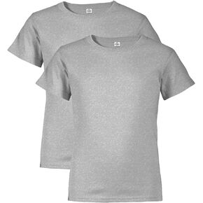 Delta Apparel Boys' Youth Regular Fit Crew Neck Tee 2-Pack